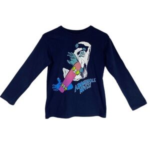 Children’s Place Navy Blue Abominable Moves Skateboard Long Sleeve Tee